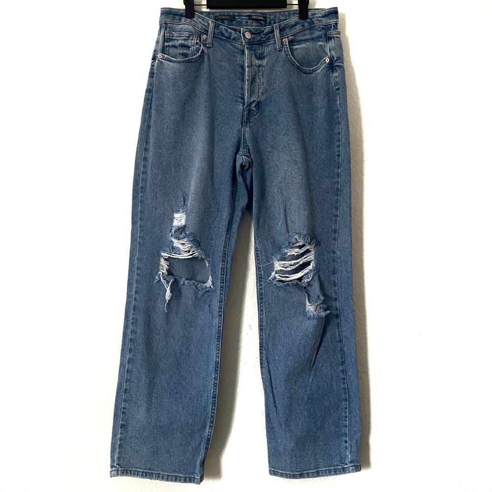 Wild Fable Distressed Super High Rise Straight Jeans Size 12